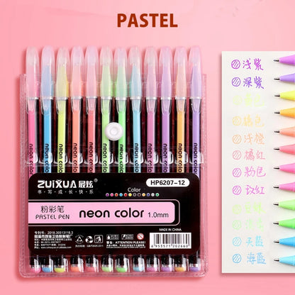 Gel Pens: Metallic Glitter Gel Pens 12/24Pcs for Art & Journals