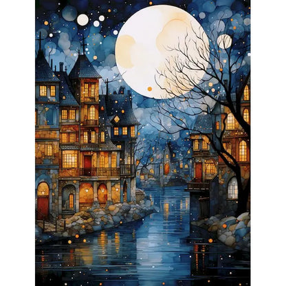 Cityscape Paint by Numbers Kit - Framed Canvas DIY Art