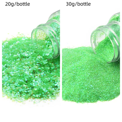 Glitters Sprinkles Powder: Colorful Hexagonal Nail Art