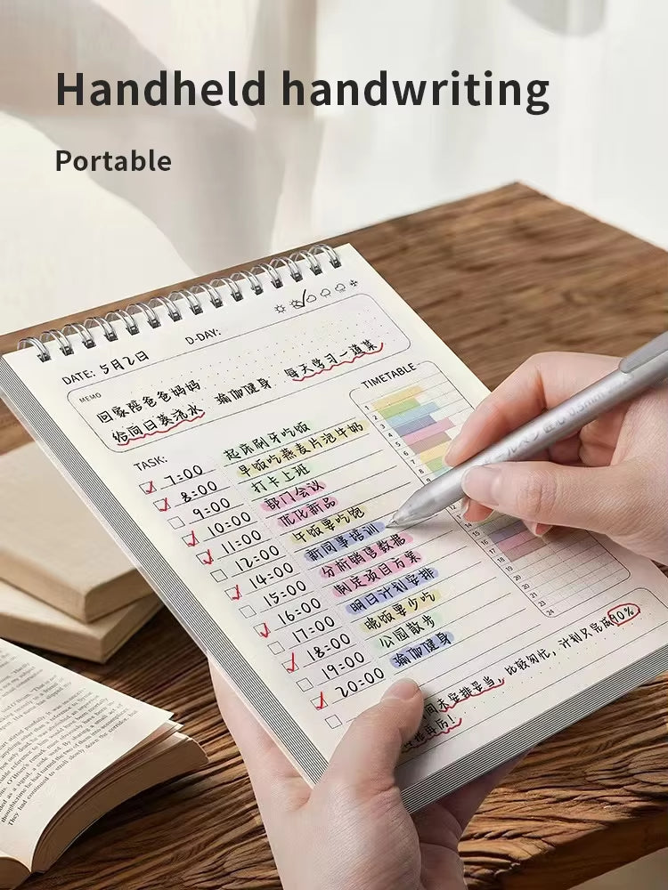 A5 Daily Planner Notebook - 160 Pages for Office & School