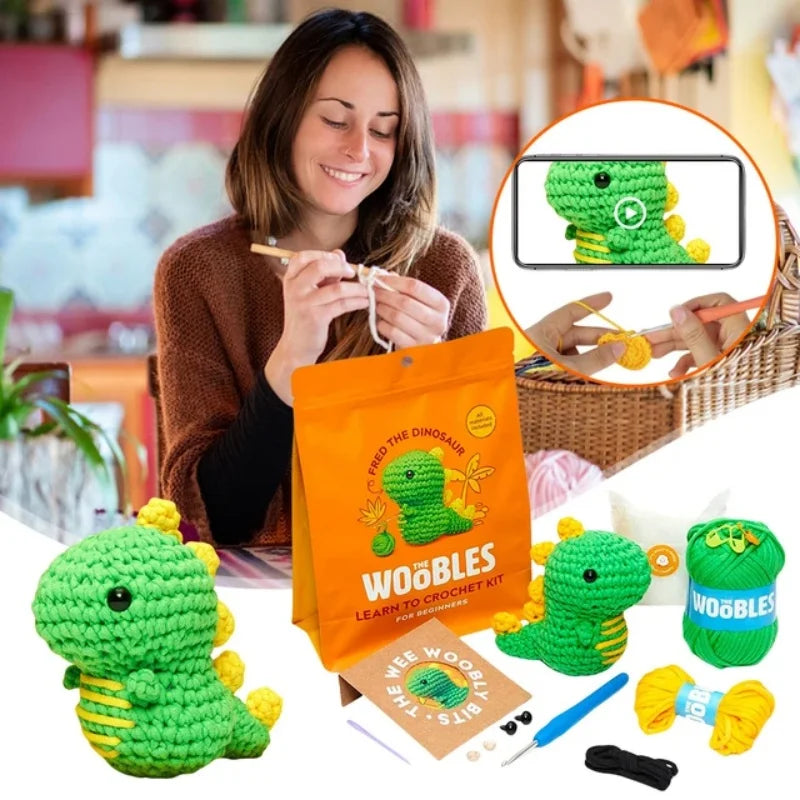 Crochet Stuffed Animal Kit: DIY Beginner Yarn Set