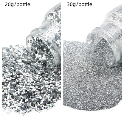 Glitters Sprinkles Powder: Colorful Hexagonal Nail Art