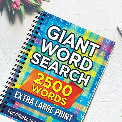 Giant Word Search Puzzle Book: 2500 Words, Extra Large Print