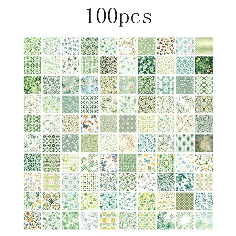 Scrapbooking Vintage Paper Set: 100pcs Retro Stationery & Scrapbooking