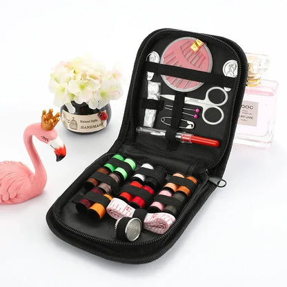 Sewing Kit: Threads, Needles, Scissors & More - Portable Set