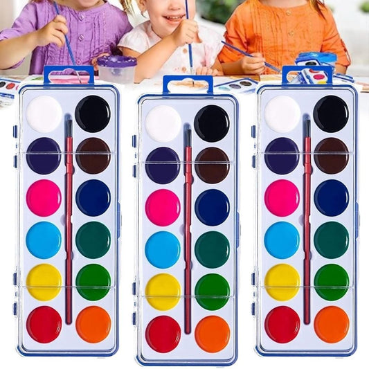 Washable Watercolor Paint Set - 8/12/16 Colors for Kids