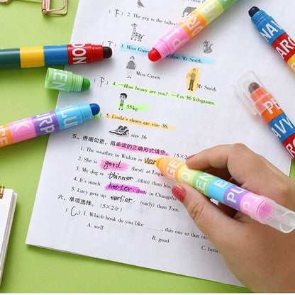 Color Highlighter Detachable Cute Pens for Kids & Students