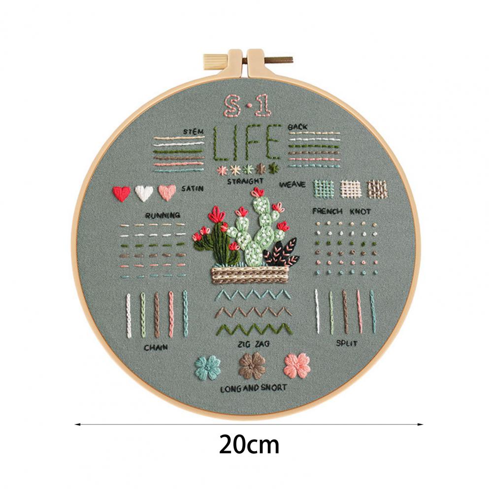 Embroidery Kit 3Pcs: Beginner's Cross Stitch Set with Hoop