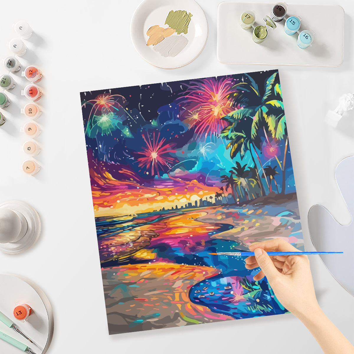 Paint By Numbers Kit 40x50cm - Beach Night Art for Adults