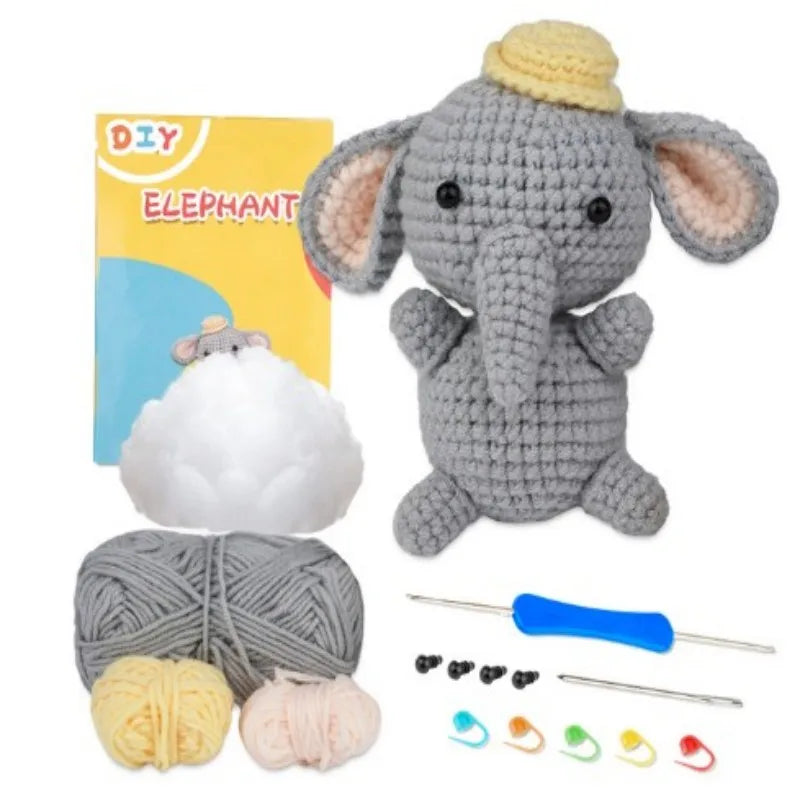 MIUSIE Crochet Kit: Yarn & Hook for Beginners + Video Guides