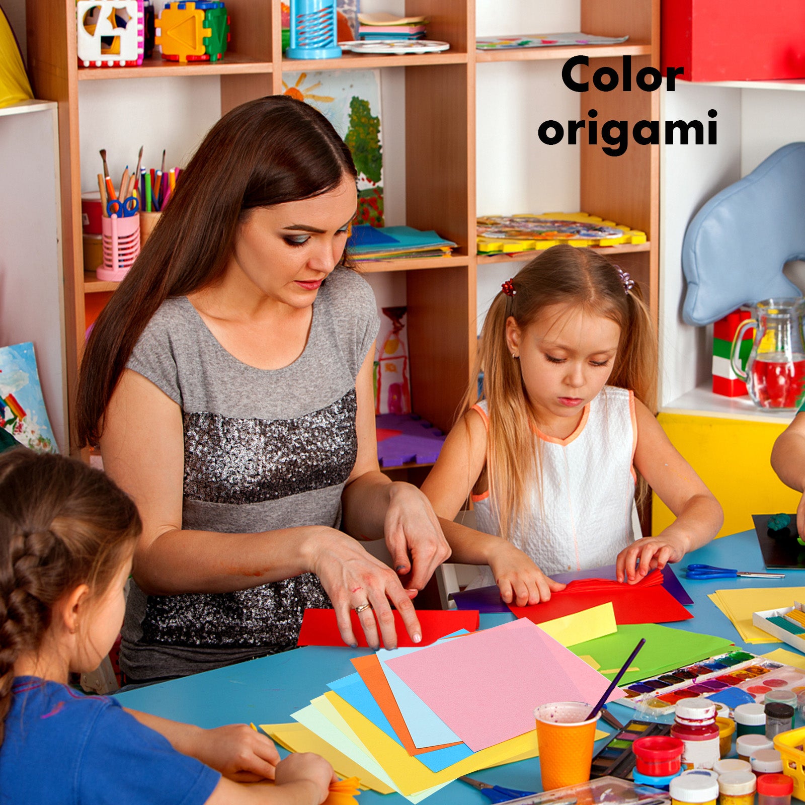 Colorful Origami Paper 100 Sheets - Smooth Wood Pulp for Crafts