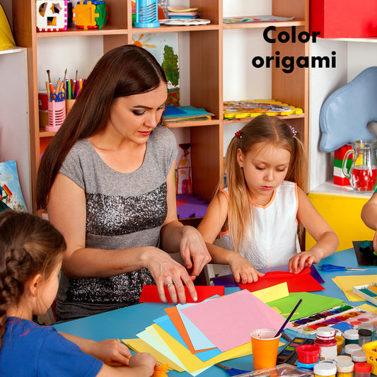 Colorful Origami Paper 100 Sheets - Smooth Wood Pulp for Crafts