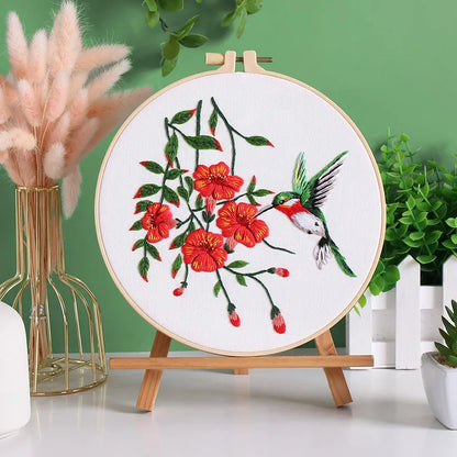 Embroidery Kit: Beginner Cross Stitch Flower Set