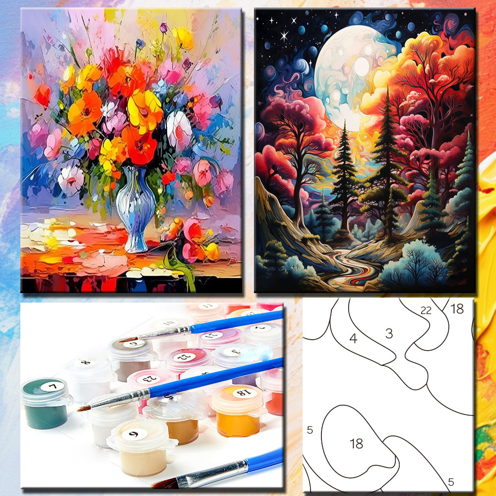 Paint By Numbers Kit - Adult Canvas Art Set