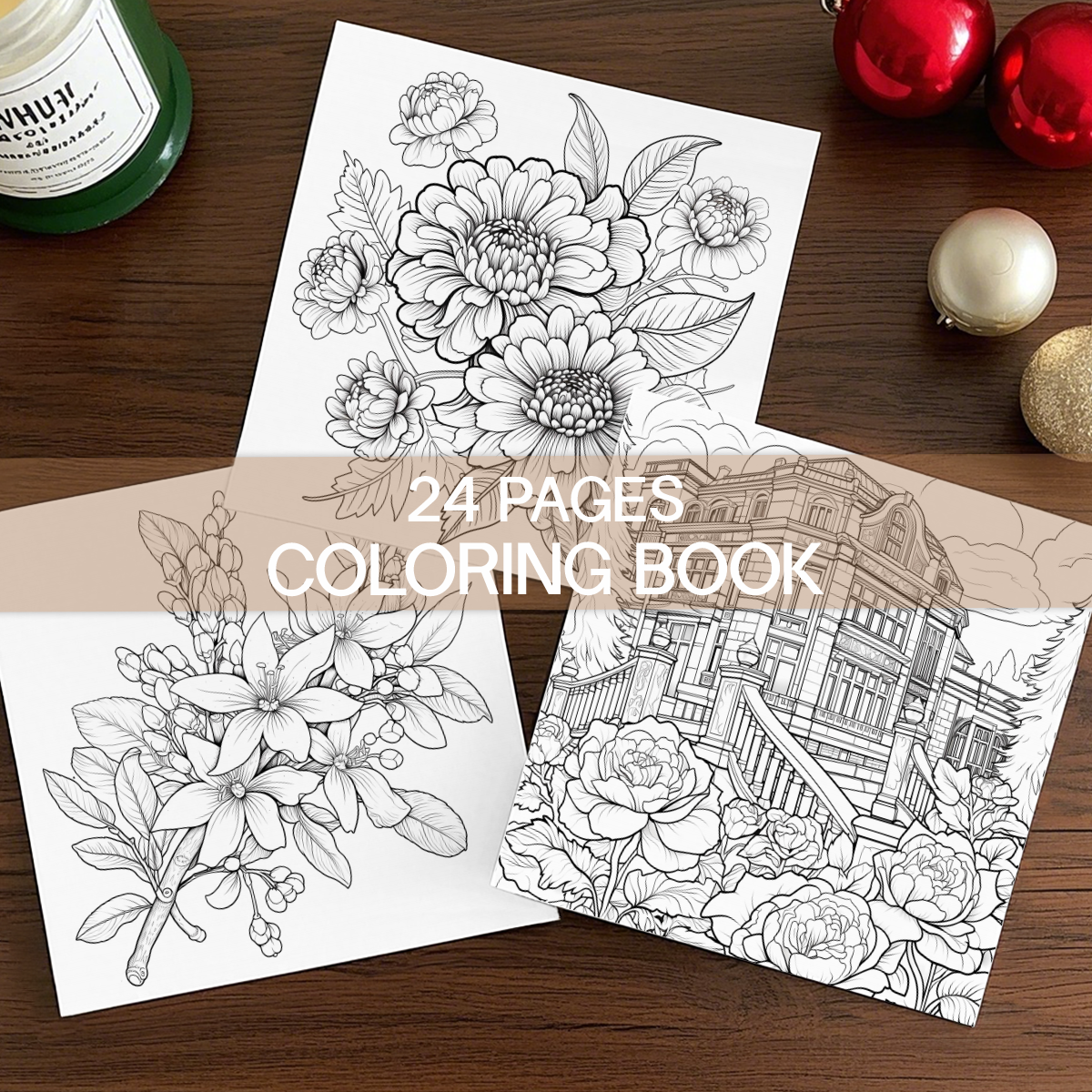 Garden Flowers Coloring Book: Relax & Unwind for Adults