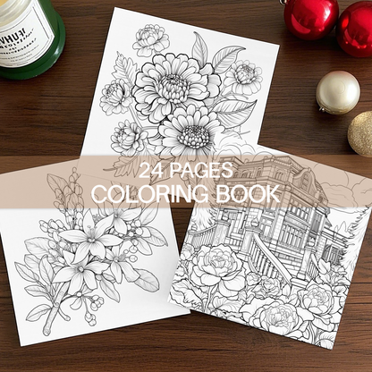 Garden Flowers Coloring Book: Relax & Unwind for Adults
