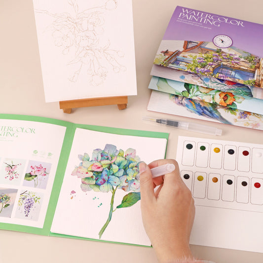 Watercolor Painting Sets - 6 Creative Kits with Paper & Pen