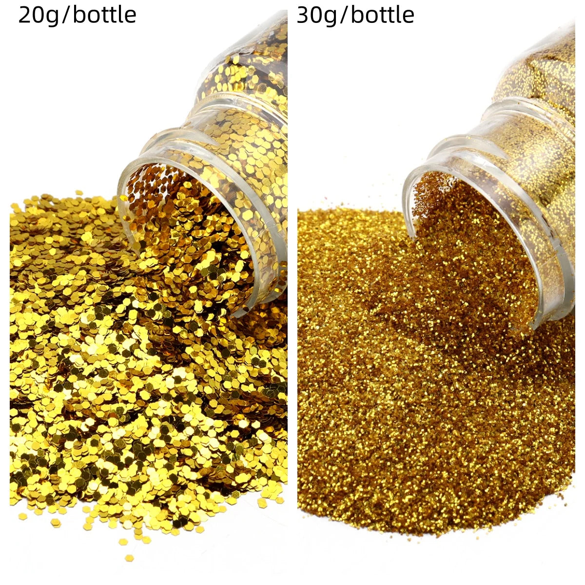 Glitters Sprinkles Powder: Colorful Hexagonal Nail Art