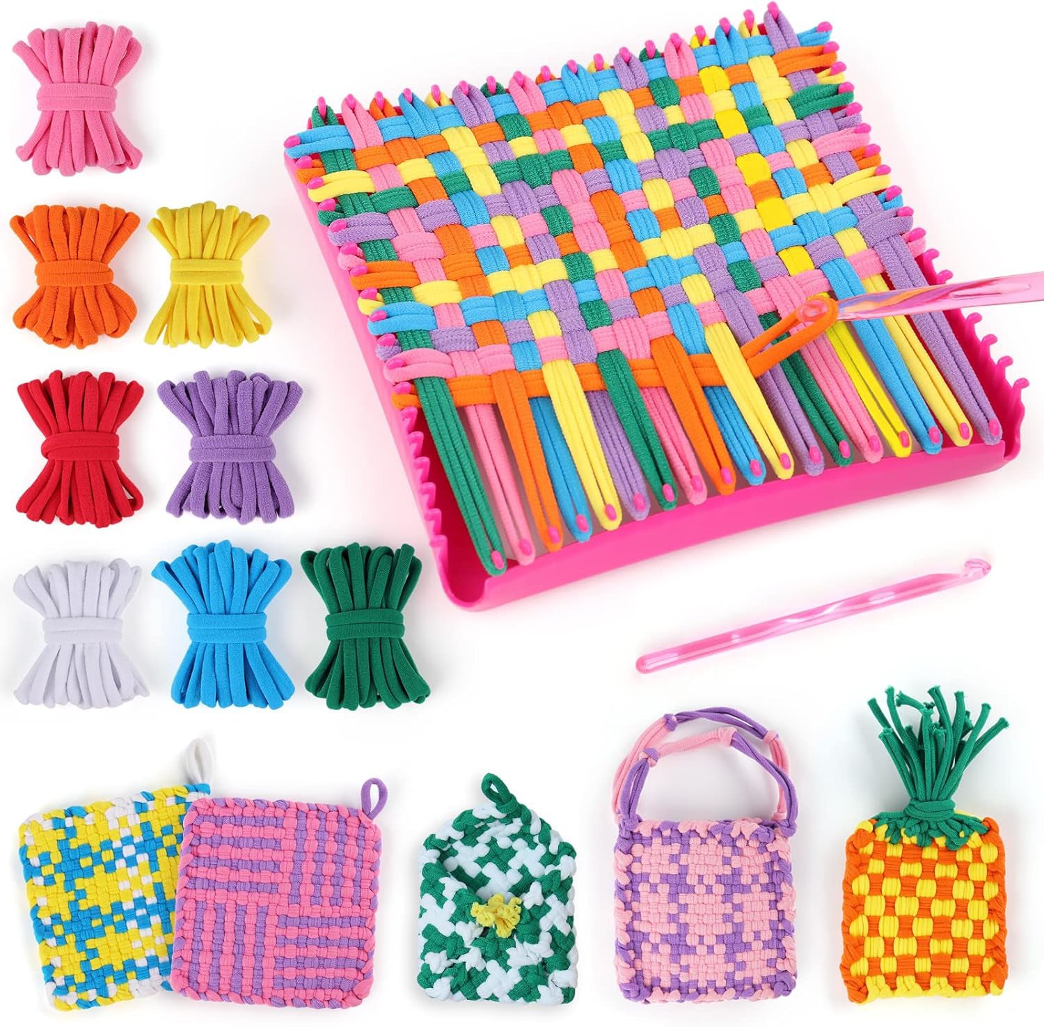 Weaving Loom Kit for Kids & Adults - Easy Potholder Craft