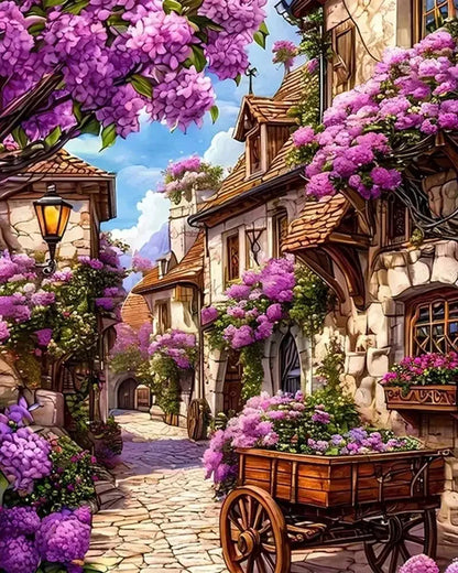 DIY Painting By Numbers: Flower House Canvas Art Kit