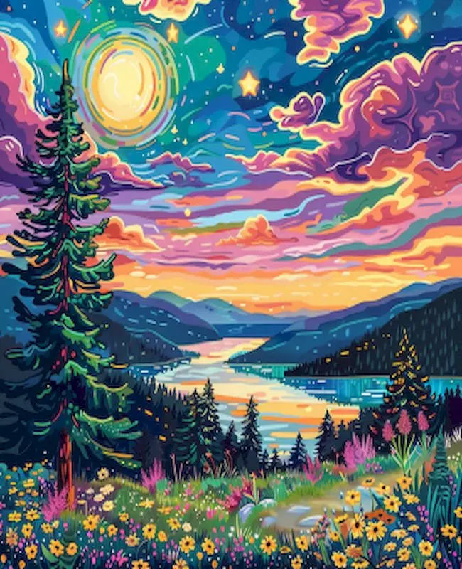 Paint by Numbers: Custom Flower Paint By Numbers Kit - DIY Acrylic Art Gift