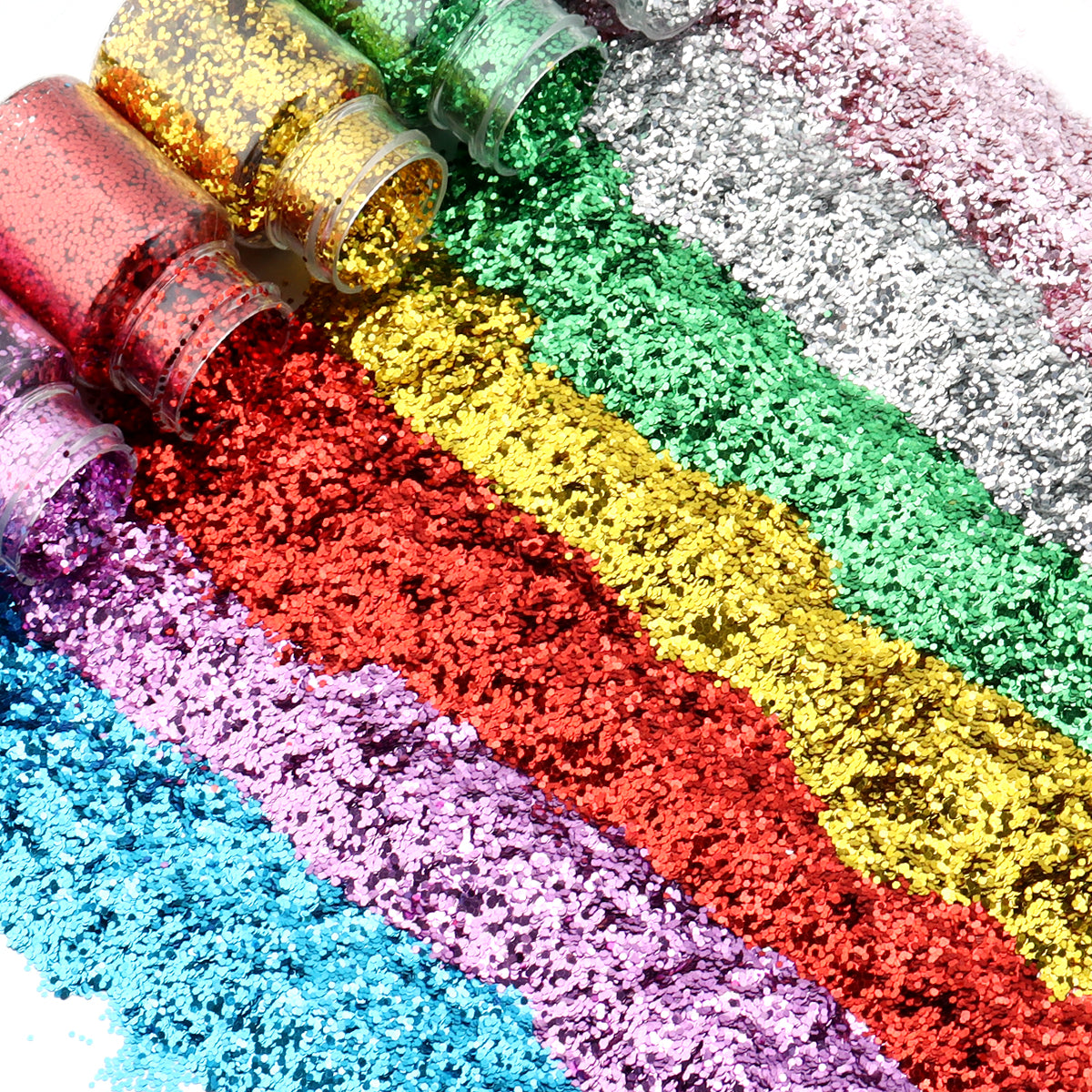 Glitters Sprinkles Powder: Colorful Hexagonal Nail Art
