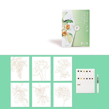 Watercolor Painting Sets - 6 Creative Kits with Paper & Pen