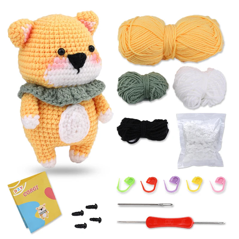 MIUSIE Crochet Kit: Yarn & Hook for Beginners + Video Guides