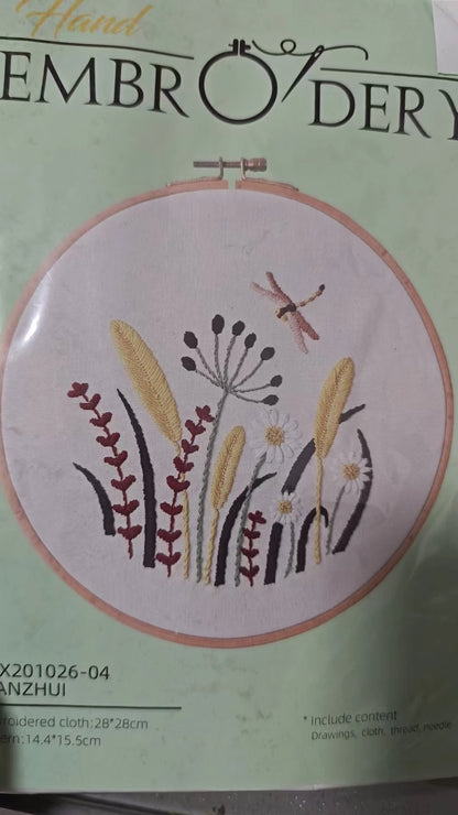 Embroidery Kit: Beginner Cross Stitch Flower Set