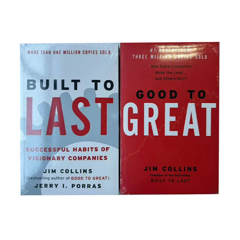 2 Books/set Jim Collins Series Books Built To Last and Good To Great Paperback Book in English