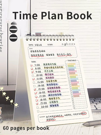 A5 Daily Planner Notebook - 160 Pages for Office & School