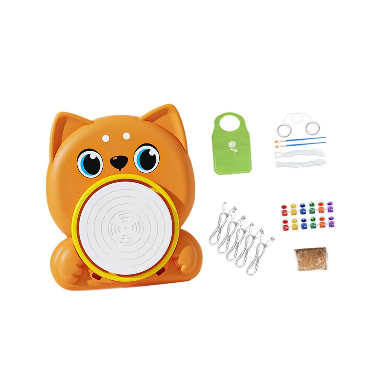 Pottery Wheel Kit: DIY Toy with Clay & Apron