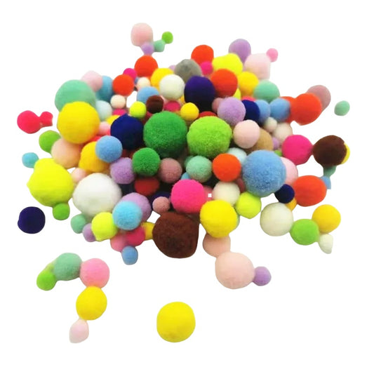 Warm Color Pompoms: DIY Craft Supplies for Kids