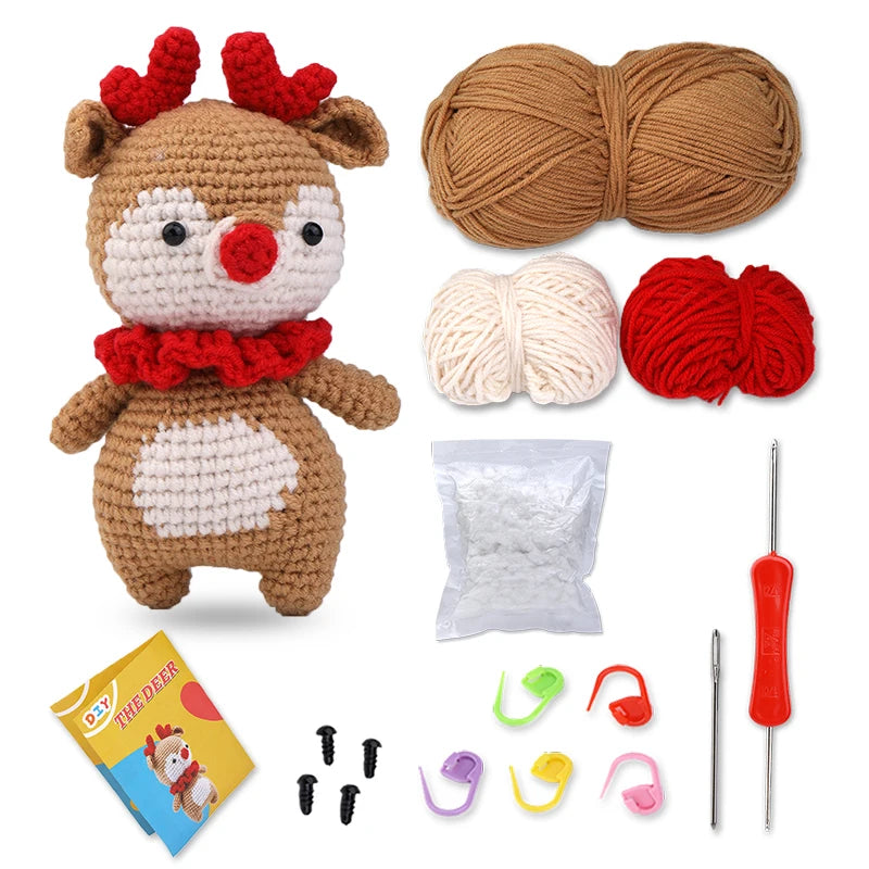 MIUSIE Crochet Kit: Yarn & Hook for Beginners + Video Guides