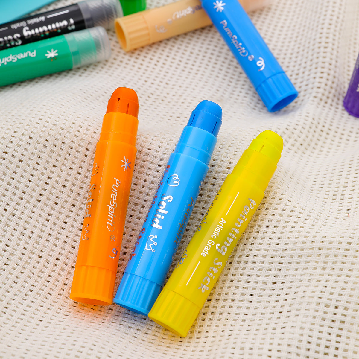 Washable Paint Sticks - 8/12 Colors for Kids & Students
