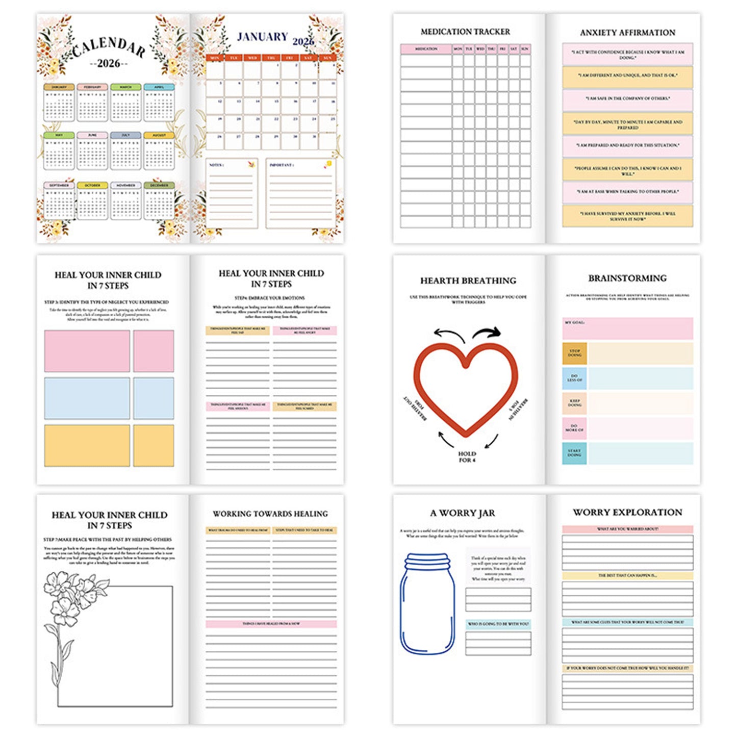MEGA Therapy Journal: Guided Self-Care Writing Tools