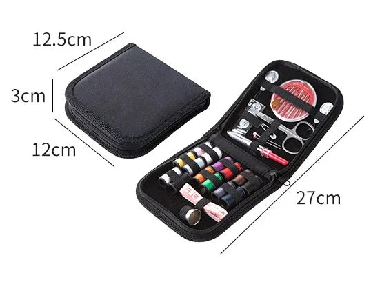 Sewing Kit: Threads, Needles, Scissors & More - Portable Set