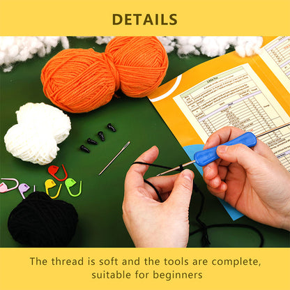 MIUSIE Crochet Kit: Yarn & Hook for Beginners + Video Guides