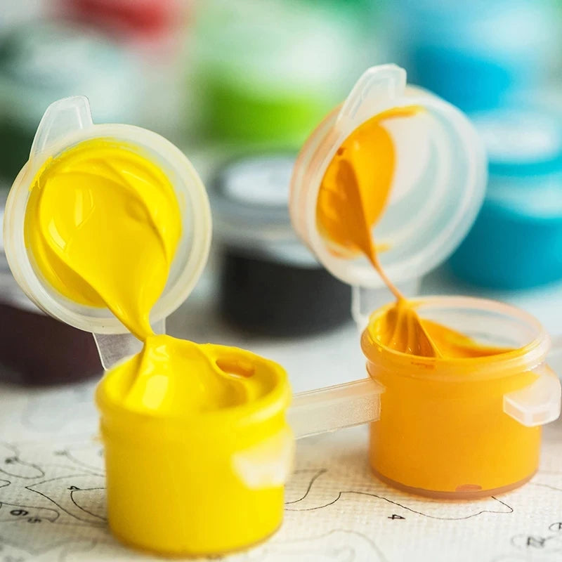 Paint by Numbers: Abstract Paint by Numbers Kit - Unique Acrylic Wall Art