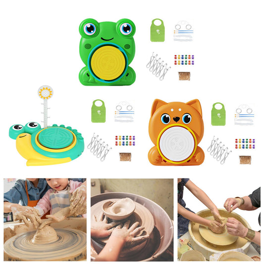 Pottery Wheel Kit: DIY Toy with Clay & Apron