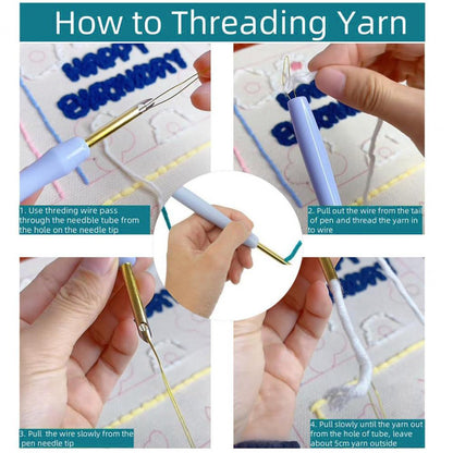 Embroidery Kit Punch Needle - DIY Highland Cow Craft Gift