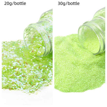 Glitters Sprinkles Powder: Colorful Hexagonal Nail Art