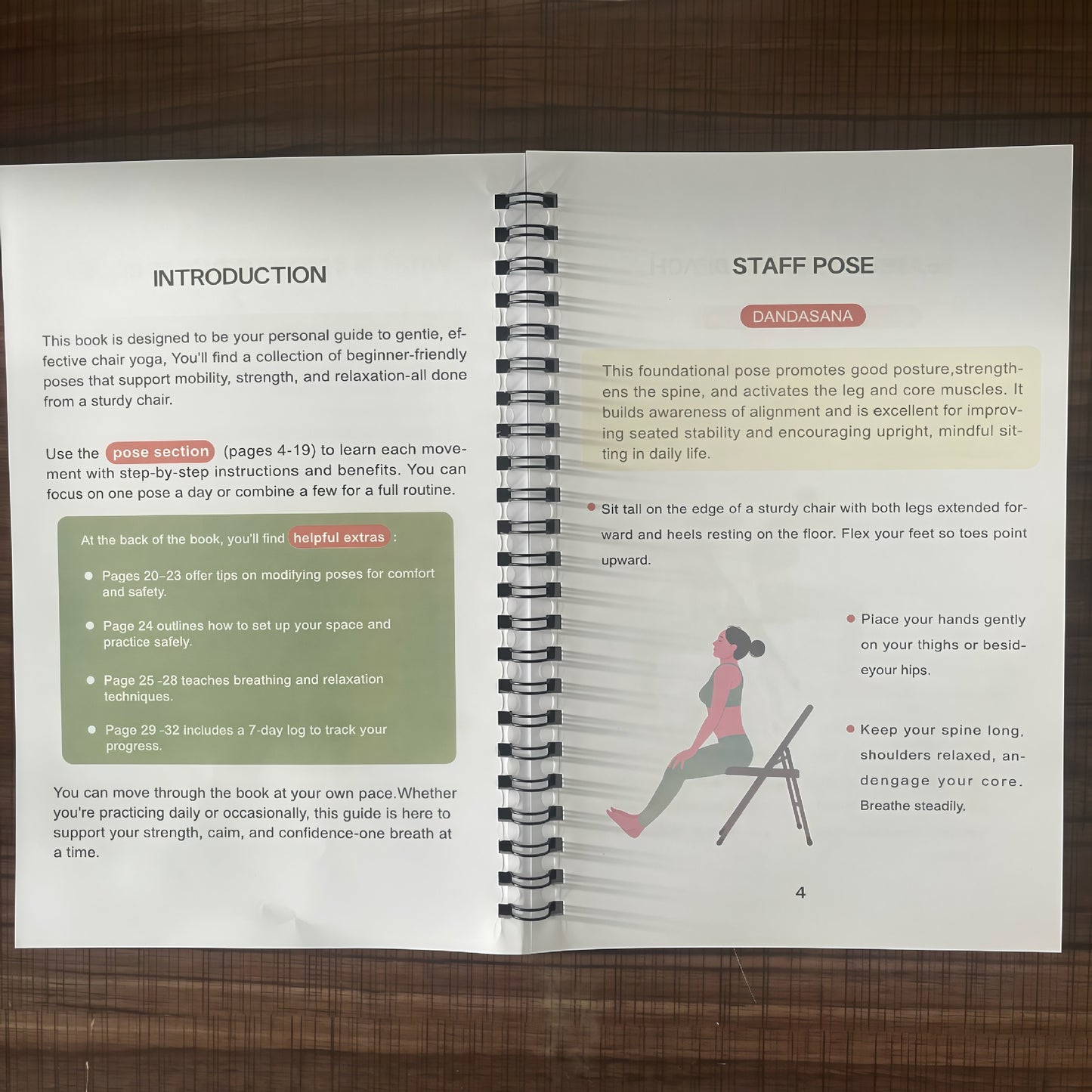 1pcs Hot-selling New 30-day Chair Yoga Guide for The Elderly Over The Age of 60, Planning Book, Practical Note Book