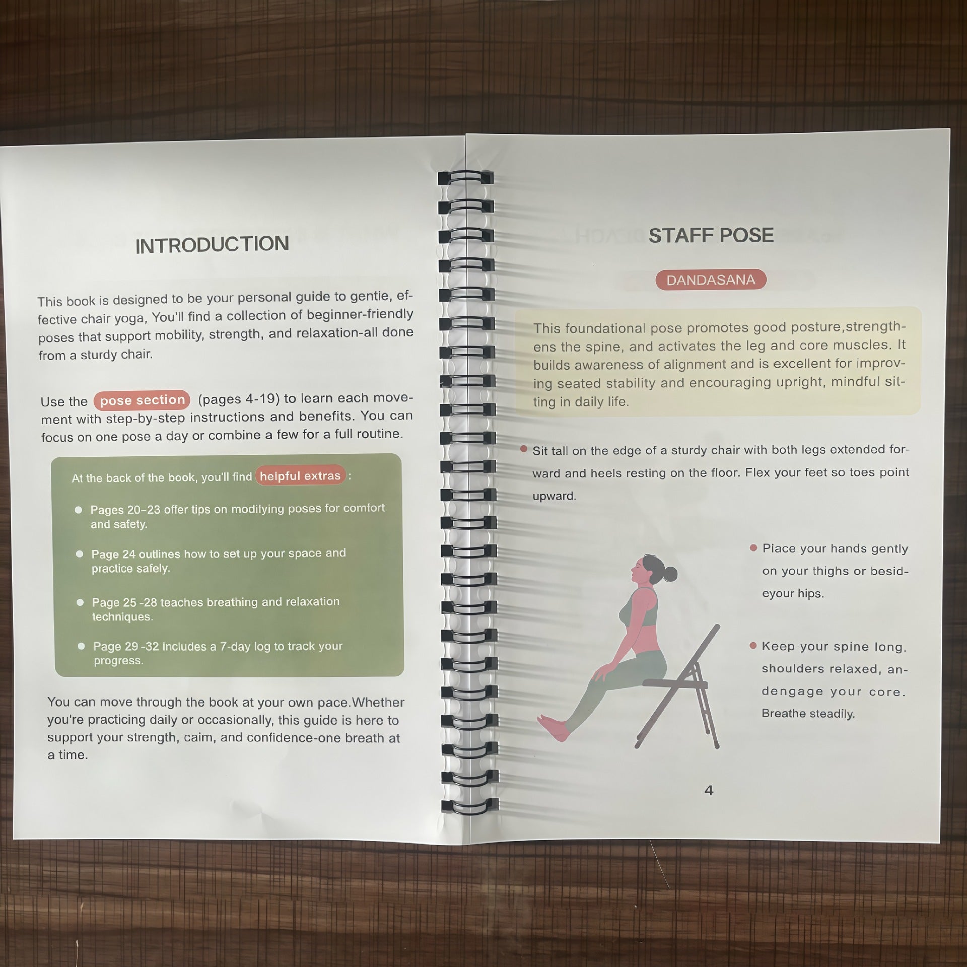 1pcs Hot-selling New 30-day Chair Yoga Guide for The Elderly Over The Age of 60, Planning Book, Practical Note Book