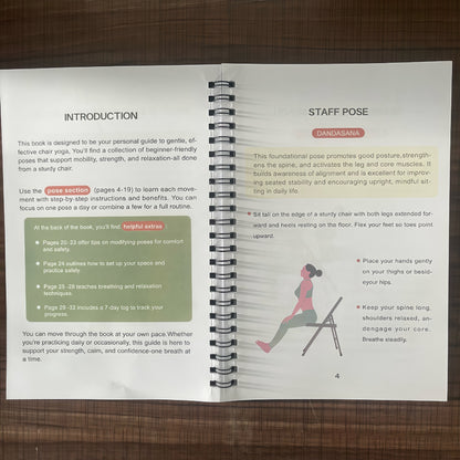 1pcs Hot-selling New 30-day Chair Yoga Guide for The Elderly Over The Age of 60, Planning Book, Practical Note Book