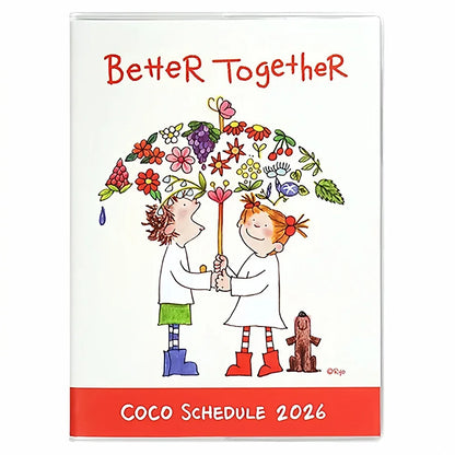 Cute Coco Girl 2026 Planner Book with Calendar Color Inner Page Agenda Book Cartoon DIY To Do List Notepad School Supplies