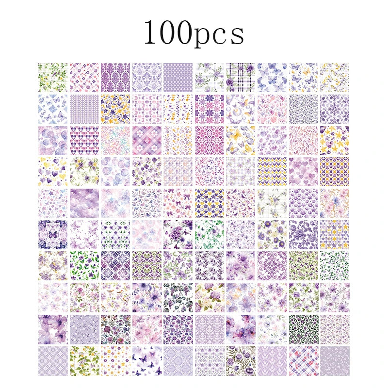 Scrapbooking Vintage Paper Set: 100pcs Retro Stationery & Scrapbooking