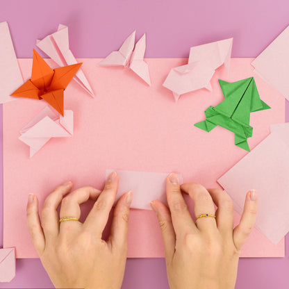 Colorful Origami Paper 100 Sheets - Smooth Wood Pulp for Crafts