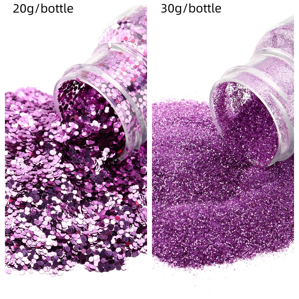 Glitters Sprinkles Powder: Colorful Hexagonal Nail Art