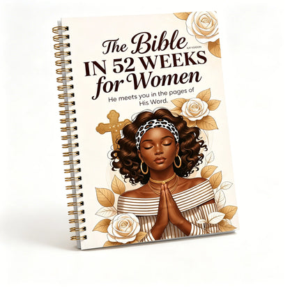 Floral Bible Study Planner Notebook | 52 Week Christian Devotional Journal Spiral Bound Organizer for Women